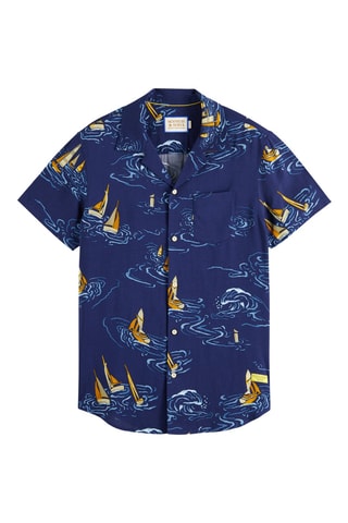 Chemise - Bleu marine et jaune