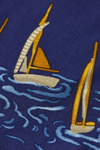 Chemise - Bleu marine et jaune
