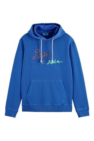 Sweat à capuche - Bleu cobalt