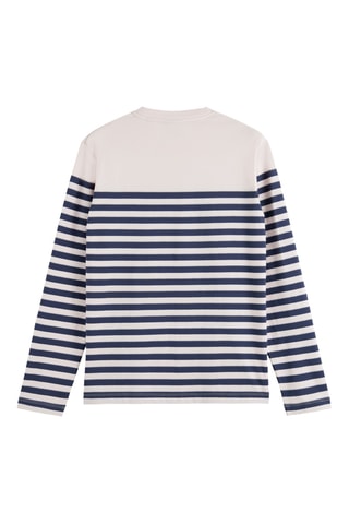 T-shirt - Blanc et bleu marine