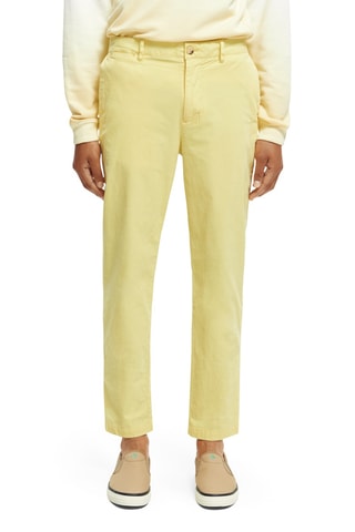 Chino regular en coton biologique - Jaune