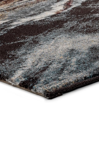 Tappeto Marmol Madera - Blu e marrone