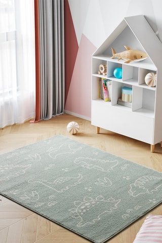 Tappeto Beats - Verde e bianco