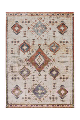 Tappeto Parma - Beige e rosso