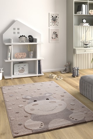 Tappeto Clown - Taupe e grigio chiaro