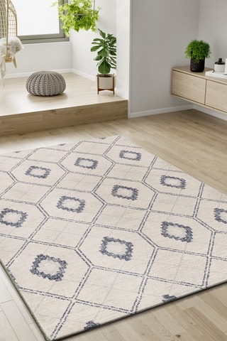 Tappeto Siroco - Cobalto ed ecrù