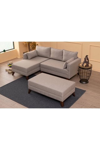 Canapé d'angle gauche convertible Bella Corner Taupe