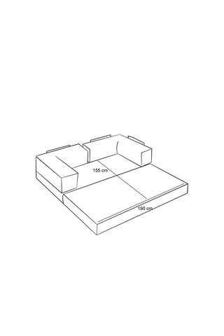 Canapé modulable convertible Comfort - Ecru - 3 places - En tissu chenille