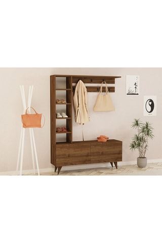 Meuble d'entrée 2 abbatants - 120 x 161,8 x 35 cm