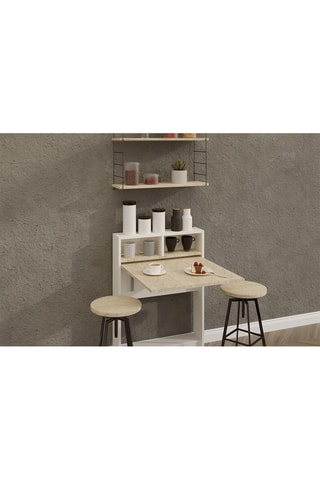 Table pliable Bracked et blanc - 70 x 96 x 15 cm