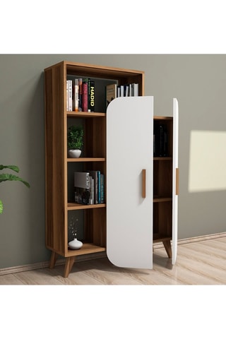 Bibliothèque et armoire intégrée 2 portes Form  - 90 x 140 x 32 cm