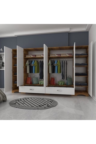 Armoire 6 portes - 243 x 181 x 47,6 cm