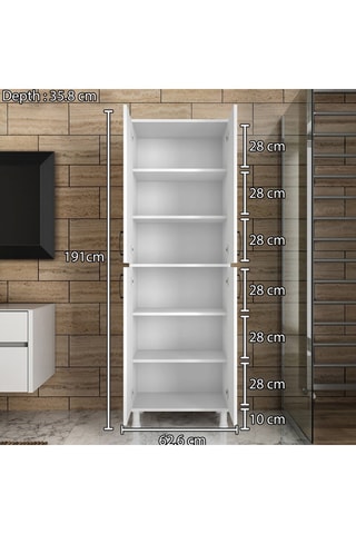 Armoire 4 portes M4 - 62,6 x 191 x 35,8 cm
