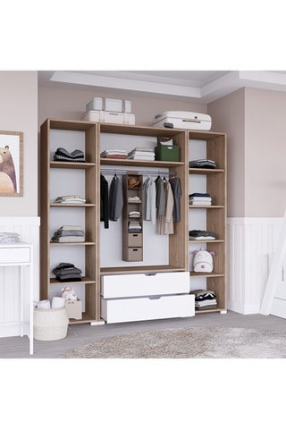 Armoire 4 portes Nisan - 140 x 182 x 45 cm