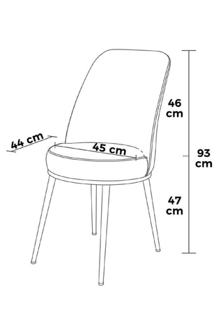 2 chaises Pefa - 45 x 91 x 42 cm