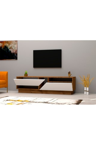 Meuble TV 2 abattants  - 160 x 45 x 40 cm