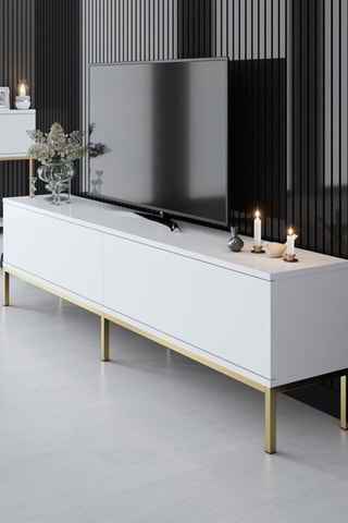 Meuble TV 2 abattants - 180 x 47 x 30 cm