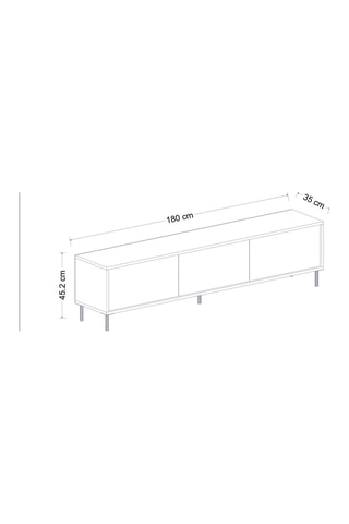 Meuble TV 3 abattants Imaj - 180 x 45,2 x 35 cm