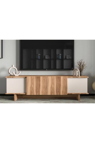 Meuble TV 4 portes Diana - 180 x 50 x 33 cm