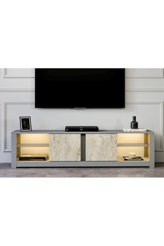 Meuble TV 2 portes Aydos - 180 x 45 x 35 cm