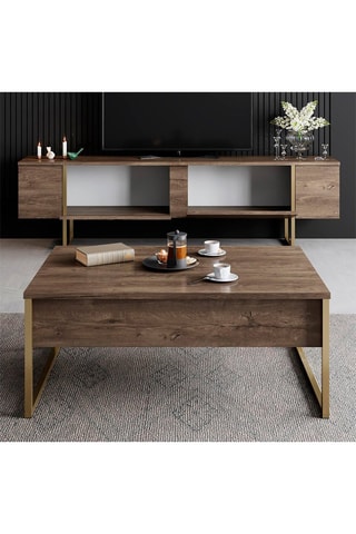 Meuble TV 2 abattants - 180 x 50 x 30 cm