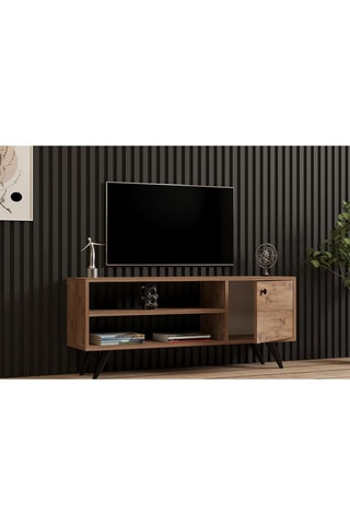 Meuble TV 1 abattant - 120 x 50 x 29 cm