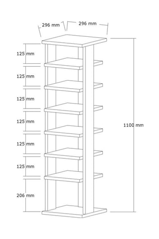 Meuble à chaussures - 29,6 x 110 x 29,6 cm