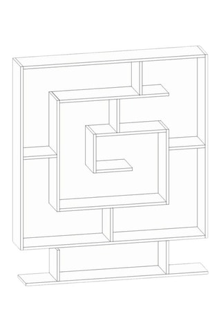 Bibliothèque Sarmasik - 124,8 x 149,4 x 22 cm