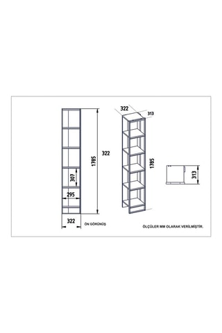 Bibliothèque - 32,2 x 31,3 x 178,5 cm