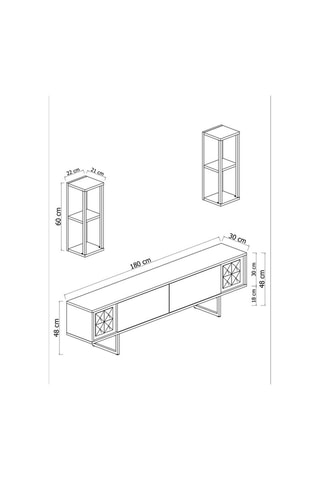 Composition murale Chrome Line - 3 pièces