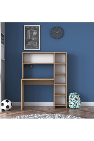 Bureau avec étagères Hanna - 113,2 x 141,8 x 20 cm