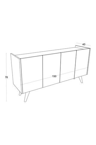 Buffet 4 portes  - 150 x 76 x 40 cm