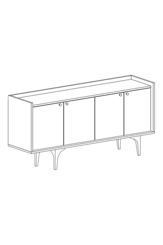 Buffet 4 portes Navi - 150 x 55 x 40 cm