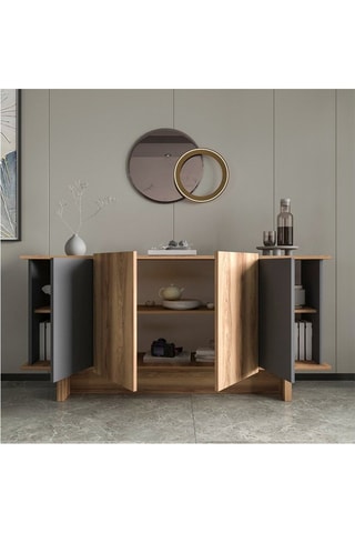 Buffet 4 portes Diana - 180 x 81 x 40 cm