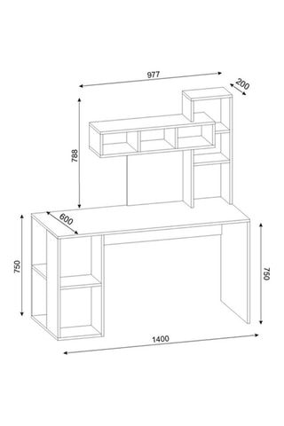 Bureau - 140 x 153,8 x 60 cm
