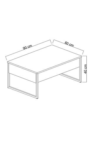 Table basse Luxe  - 90 x 40 x 60 cm