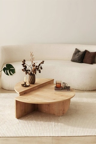 Table basse - Structure en bois - 90 x 60 x 30 cm - 85 x 35 x 30 cm