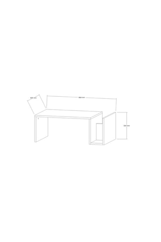 Table basse Memo - 86,8 x 32,4 x 50 cm