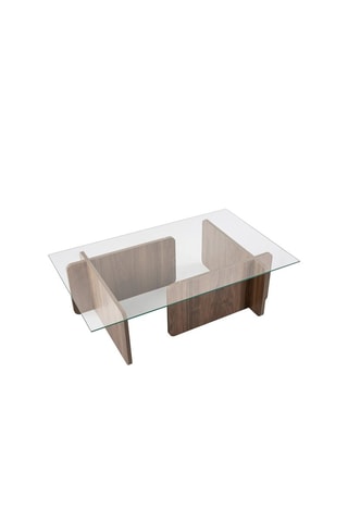 Table basse Flavio  - Plateau en verre trempé - 105 x 30 x 65 cm