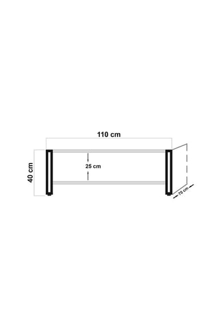 Table basse Cosmo Rectus  - 110 x 70 x 40 cm
