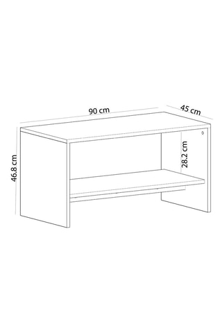 Table basse Apollon - 90 x 46,8 x 45 cm