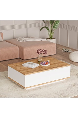 Table basse 2 abattants - 90 x 29 x 60 cm