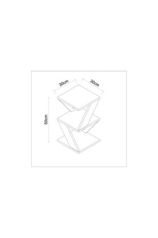 Table d'appoint Albeni - 30 x 50 x 30 cm