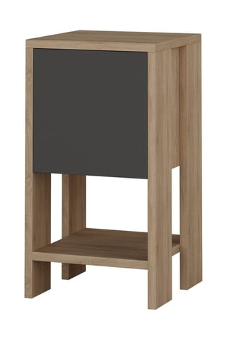 Table de chevet - Imitation chêne et anthracite
