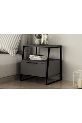 Table de chevet 1 tiroir Anthracite
