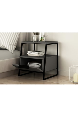 Table de chevet 1 tiroir Anthracite