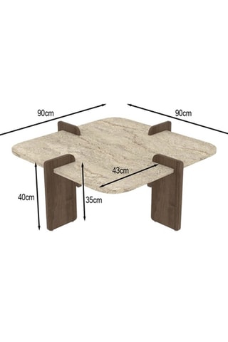 Table basse - 90 x 90 x 40 cm