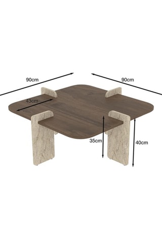 Table basse - 90 x 90 x 40 cm
