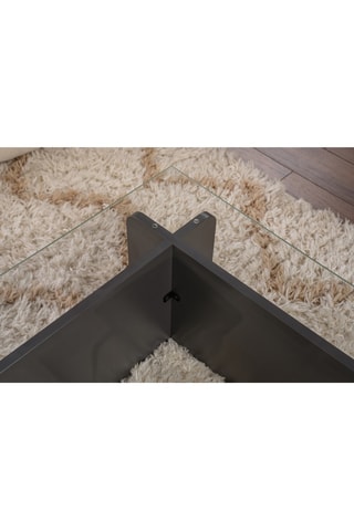 Table basse en verre - 105 x 65 x 30 cm