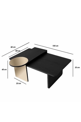 2 Tables gigognes - 105 x 82 x 35 cm